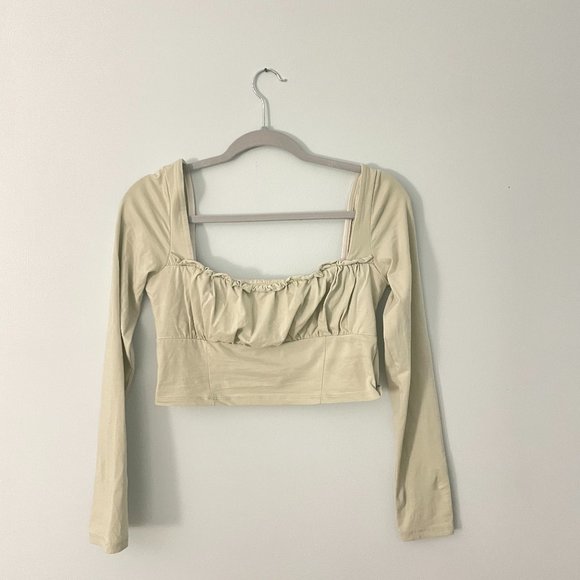 Princess Polly Tilly Long Sleeve Top Sage - Picture 4 of 7